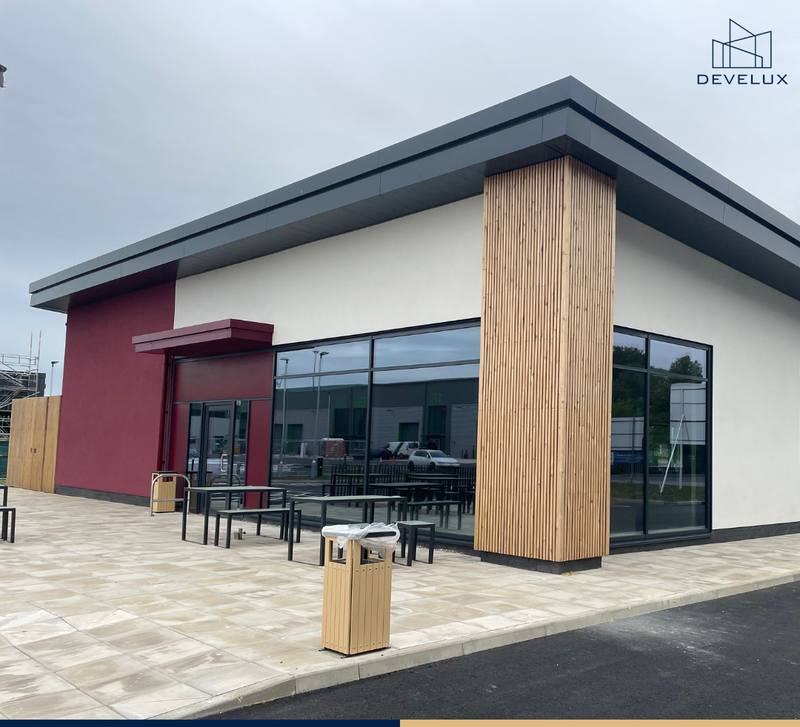 New build coffee shop exterior