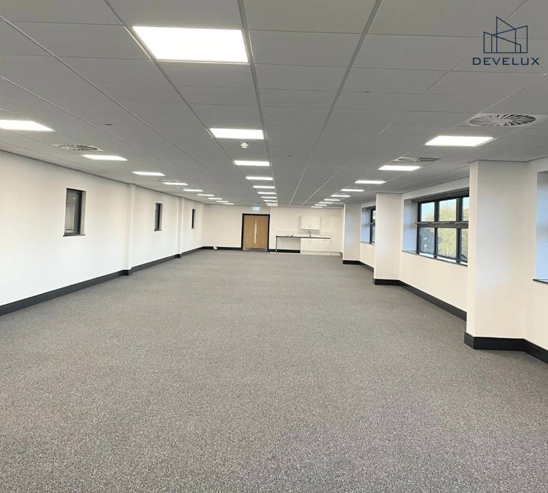 Finished office and warehouse fit-out interior