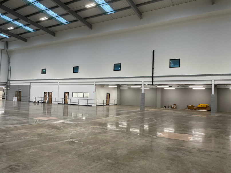 Office extension added to a warehouse